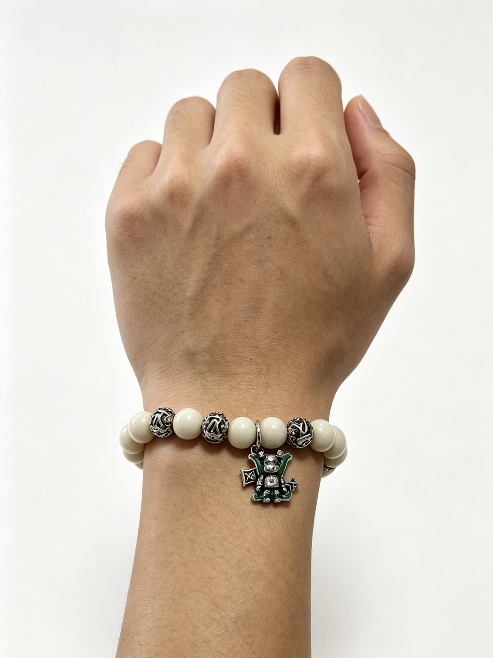 Louis Vuitton Beaded Bracelet with Charm